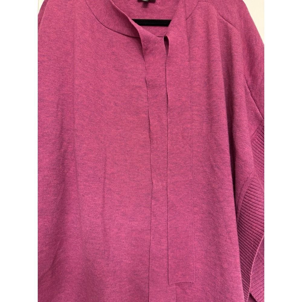 Talbots Bow Neck Poncho Cape Sweater. Womens. Pink. Sz M - Picture 6 of 16